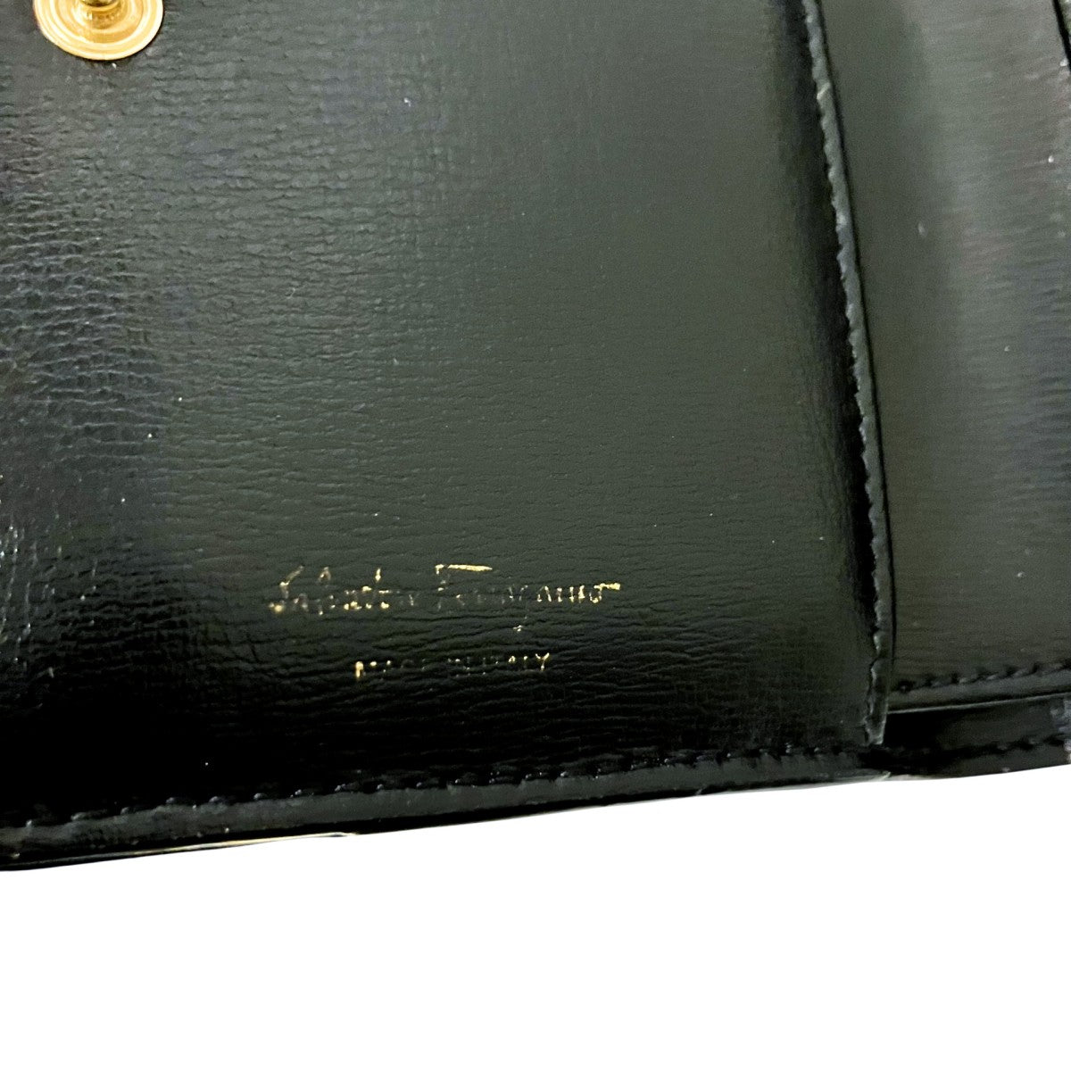Salvatore Ferragamo ヴァラリボン2つ折り財布JP 22 E009 古着・中古-7枚目のアイテム画像
