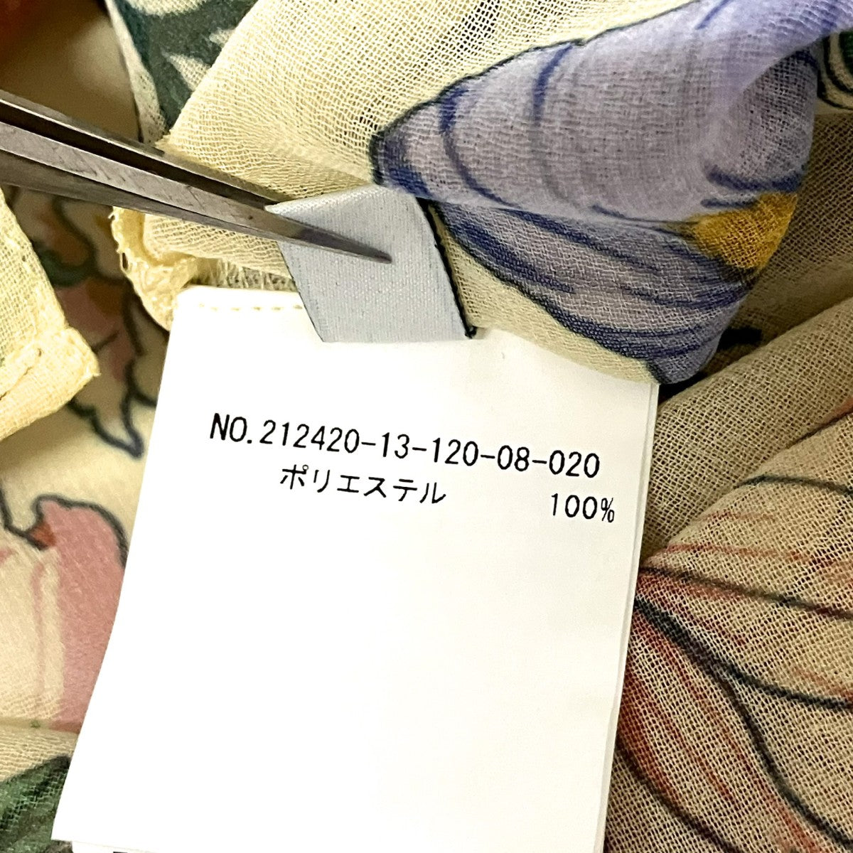 Loulou Willoughby 花柄ボウタイ付きシアーブラウス212420 13 120 08 020 古着・中古-6枚目のアイテム画像