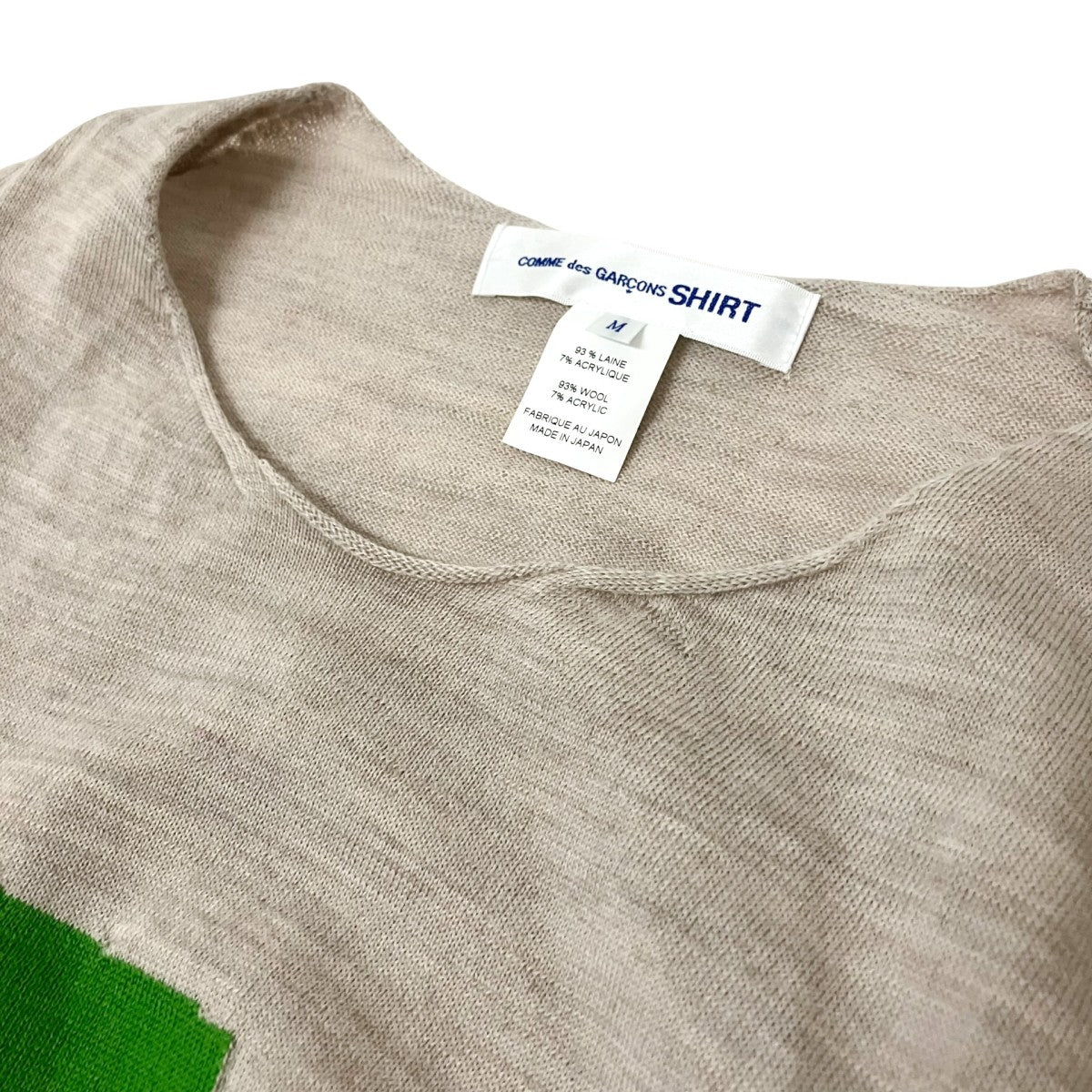 COMME des GARCONS SHIRT イチゴ柄薄手ニットFK N004 古着・中古-3枚目のアイテム画像
