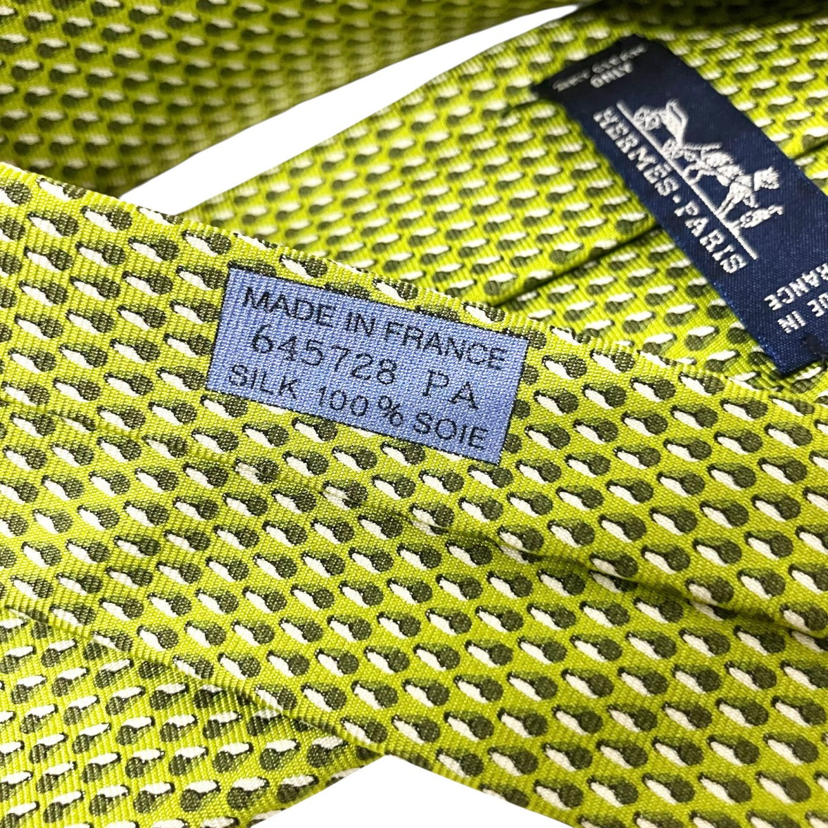HERMES シルク総柄ネクタイ 古着・中古-5枚目のアイテム画像