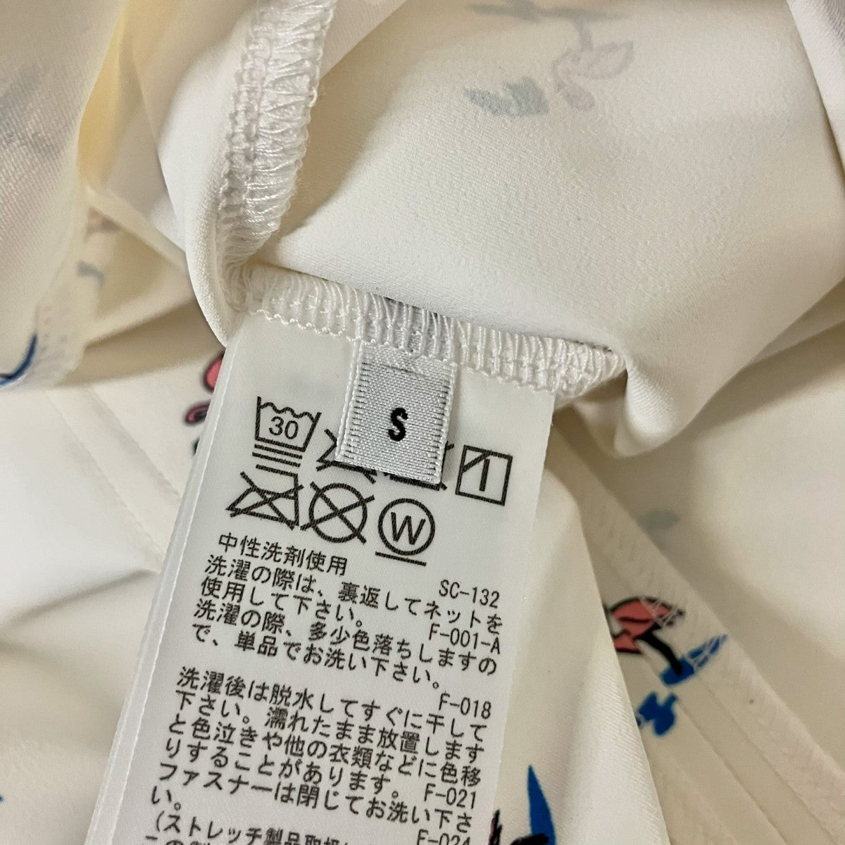 Jun＆Rope フラミンゴ柄半袖モックプルオーバーERM 34000 A 古着・中古-4枚目のアイテム画像