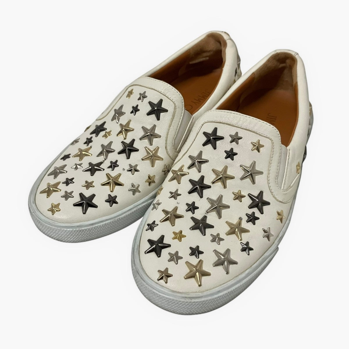 JIMMY CHOO スタッズ装飾スリッポンシューズ 古着・中古-1枚目のアイテム画像