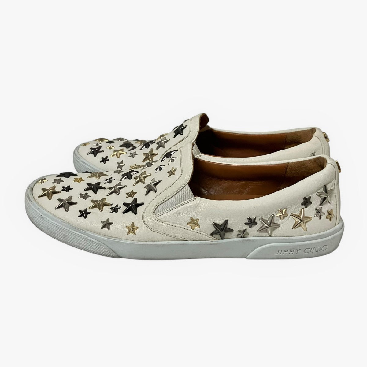 JIMMY CHOO スタッズ装飾スリッポンシューズ 古着・中古-3枚目のアイテム画像