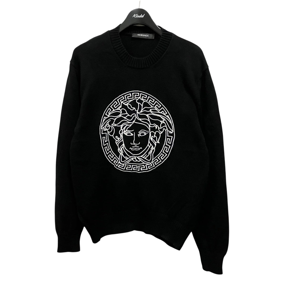 VERSACE メデューサ刺繍ニット1011884 古着・中古-1枚目のアイテム画像