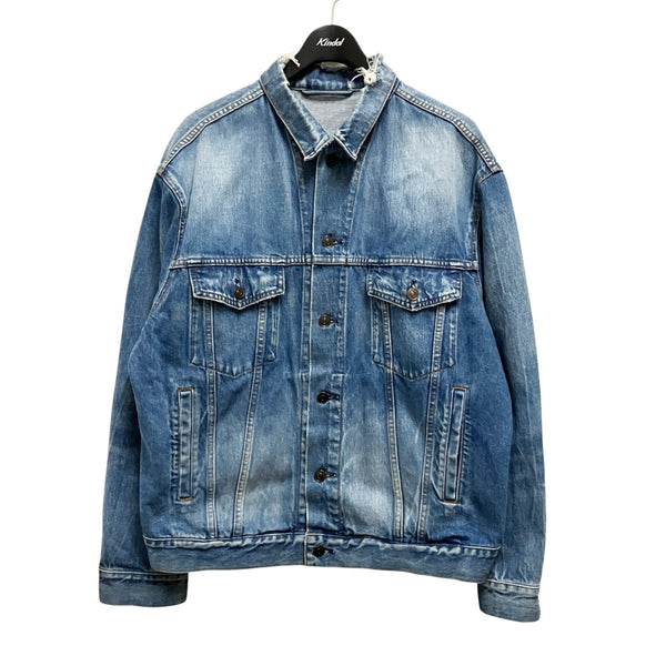 BALENCIAGA(バレンシアガ) ダメージ加工バックロゴ デニムジャケット