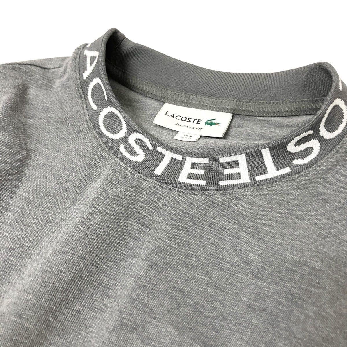 LACOSTE ウルトラライトピケロゴネックTシャツTH7056 古着・中古-3枚目のアイテム画像