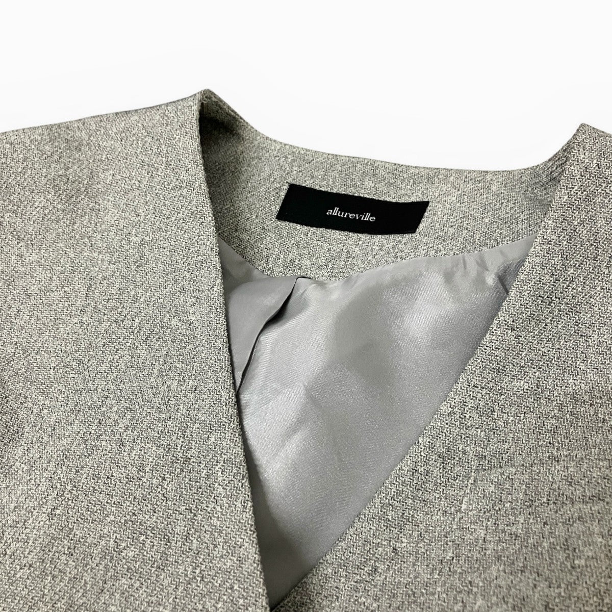 allureville ツィードライクロングジレワンピース202520 14 070 古着・中古-4枚目のアイテム画像