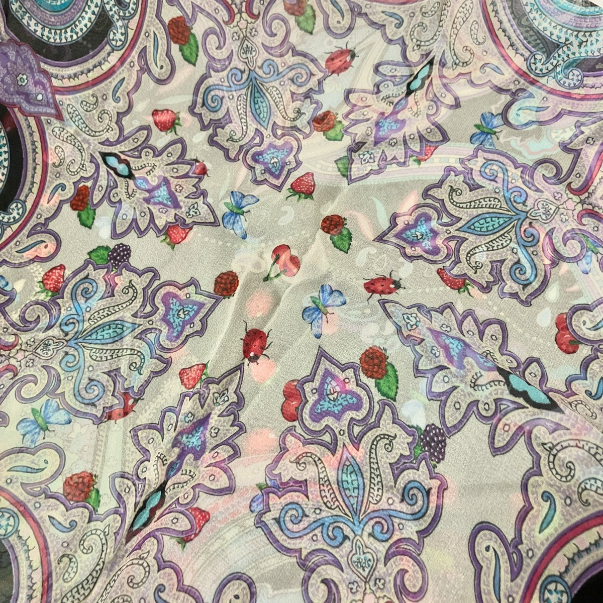ETRO シルク総柄スカーフ171 10010 5644 古着・中古-4枚目のアイテム画像