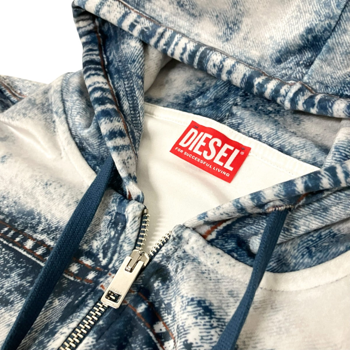 DIESEL F-BRITデニムプリントパーカーA10454 古着・中古-3枚目のアイテム画像