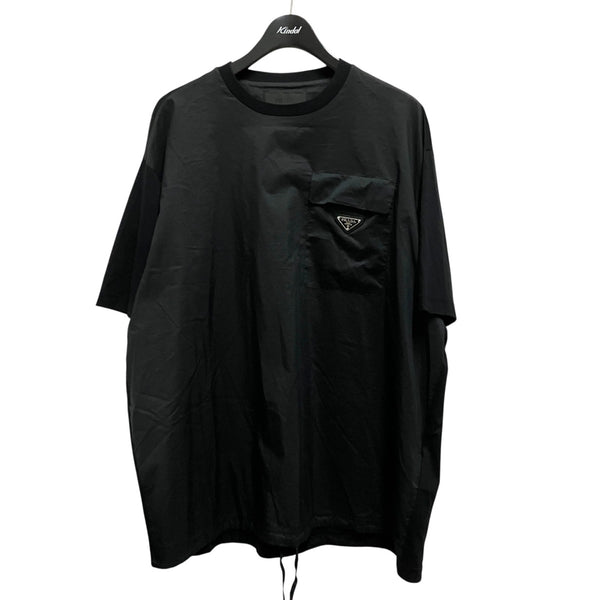 PRADA プラダ スポーツ 半袖Tシャツ ブラック M ジップポケット PRADA(プラダ) 胸ポケットTシャツUJN793 UJN793 ブラック サイズ S