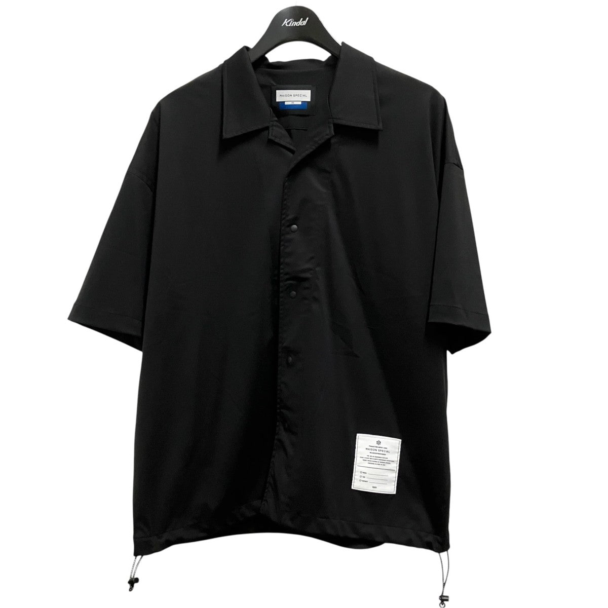 High Tension Prime-Over Short Sleeve Open Collar Draw Cord Shirtオープンカラーシャツ11241311220