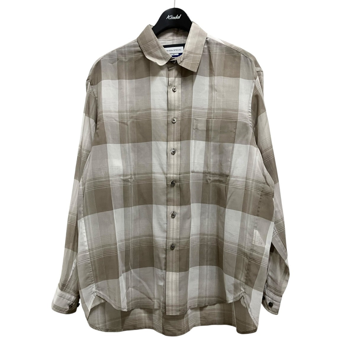 Prime-Over Cotton Organdy Check Regular Collar Shirtチェックシアーシャツ11252311210