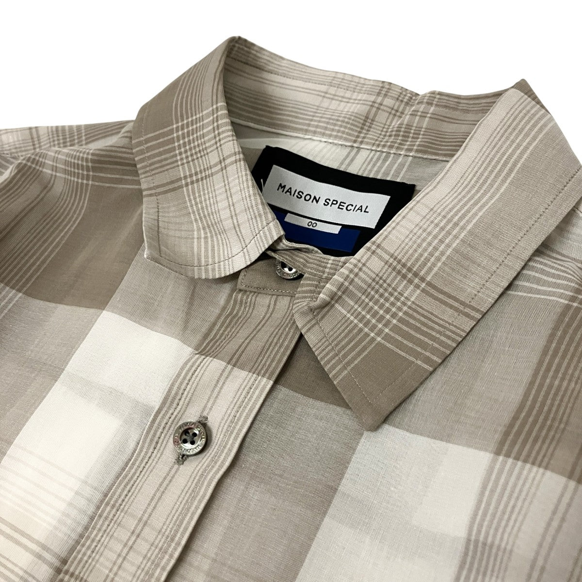 Prime-Over Cotton Organdy Check Regular Collar Shirtチェックシアーシャツ11252311210