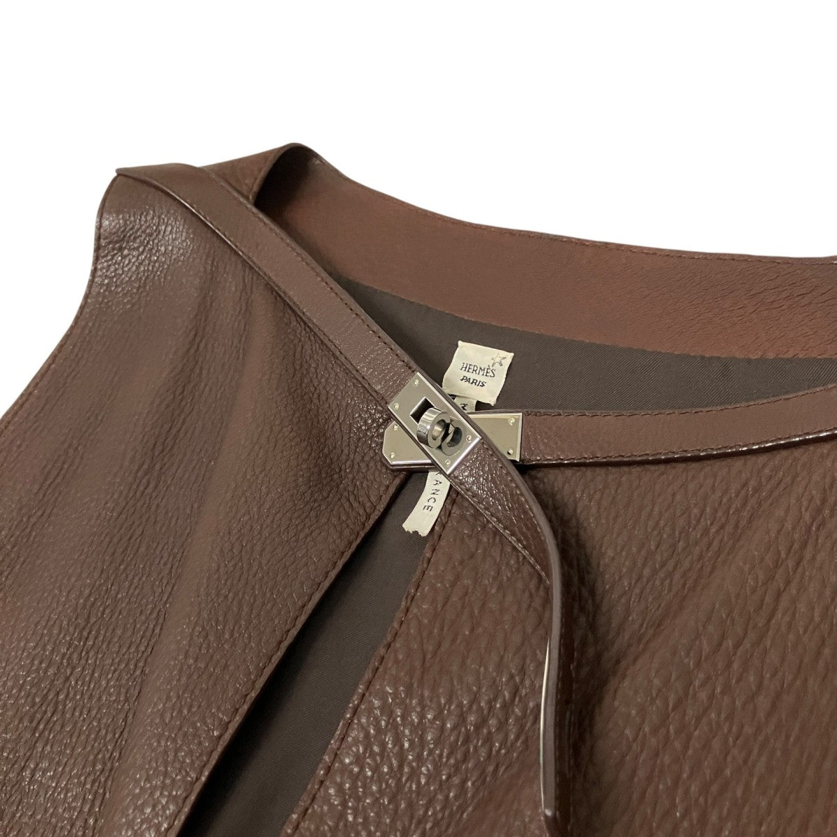 HERMES(エルメス) レザーワンピース ブラウン サイズ 36｜【公式