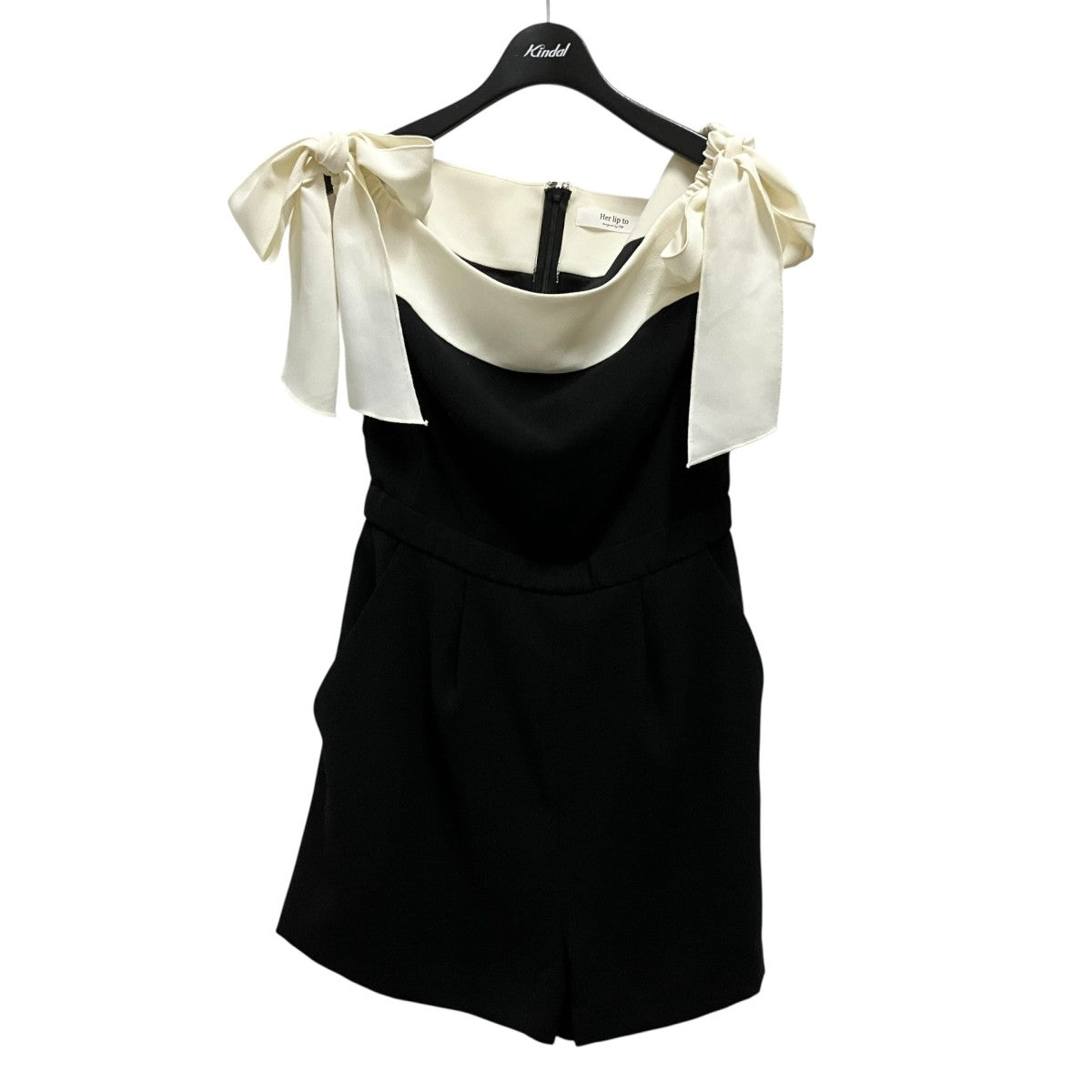 Two-Tone Ribbon Romperオールインワン1242305163