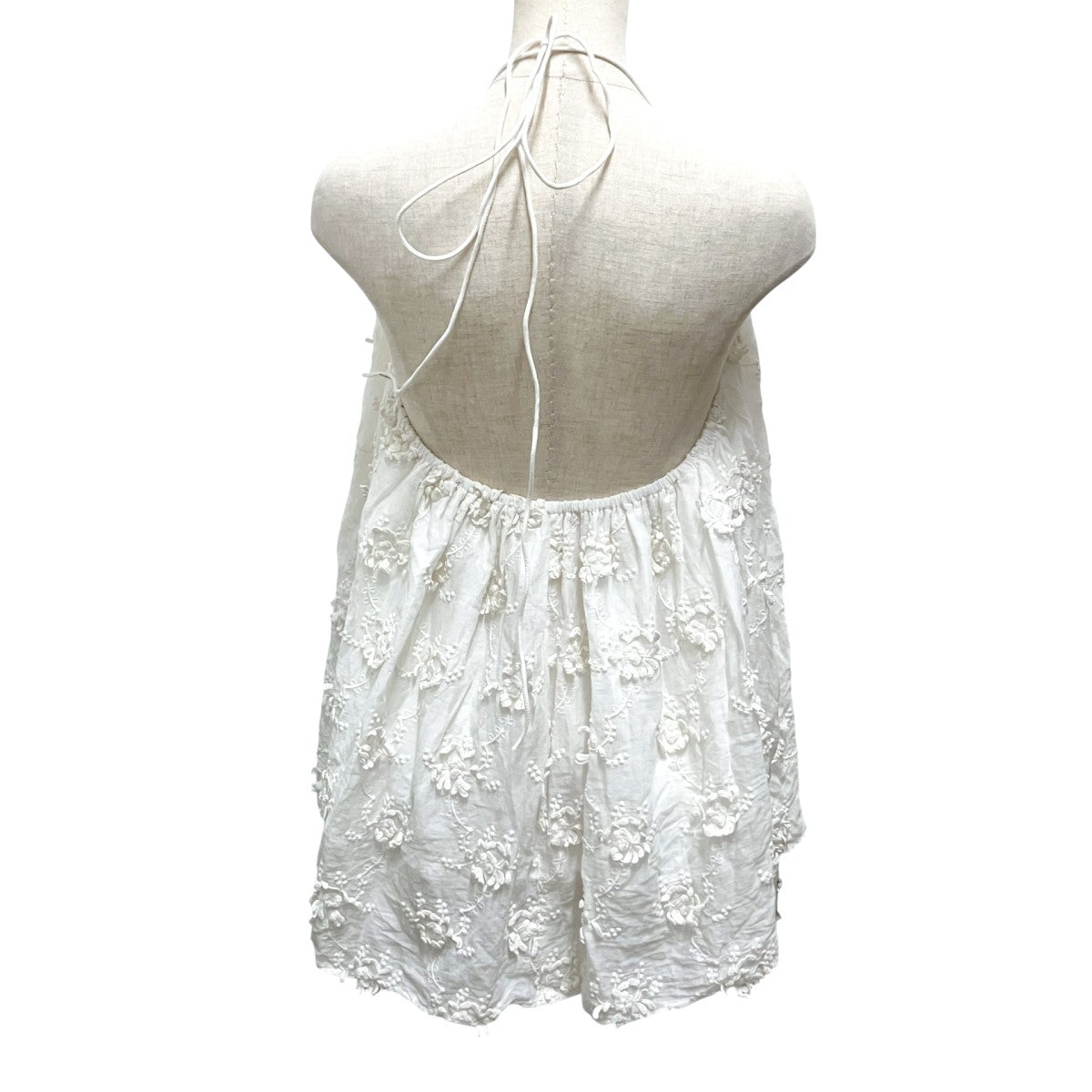 crinkle crinkle crinkle×SLOBE IENA 花柄刺繍ホルターネックトップス