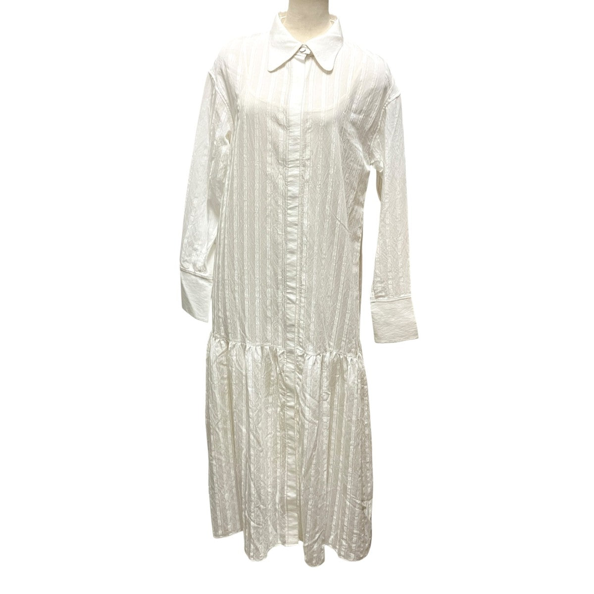 Sheerstripe Shirts Dressシャツワンピース12120311