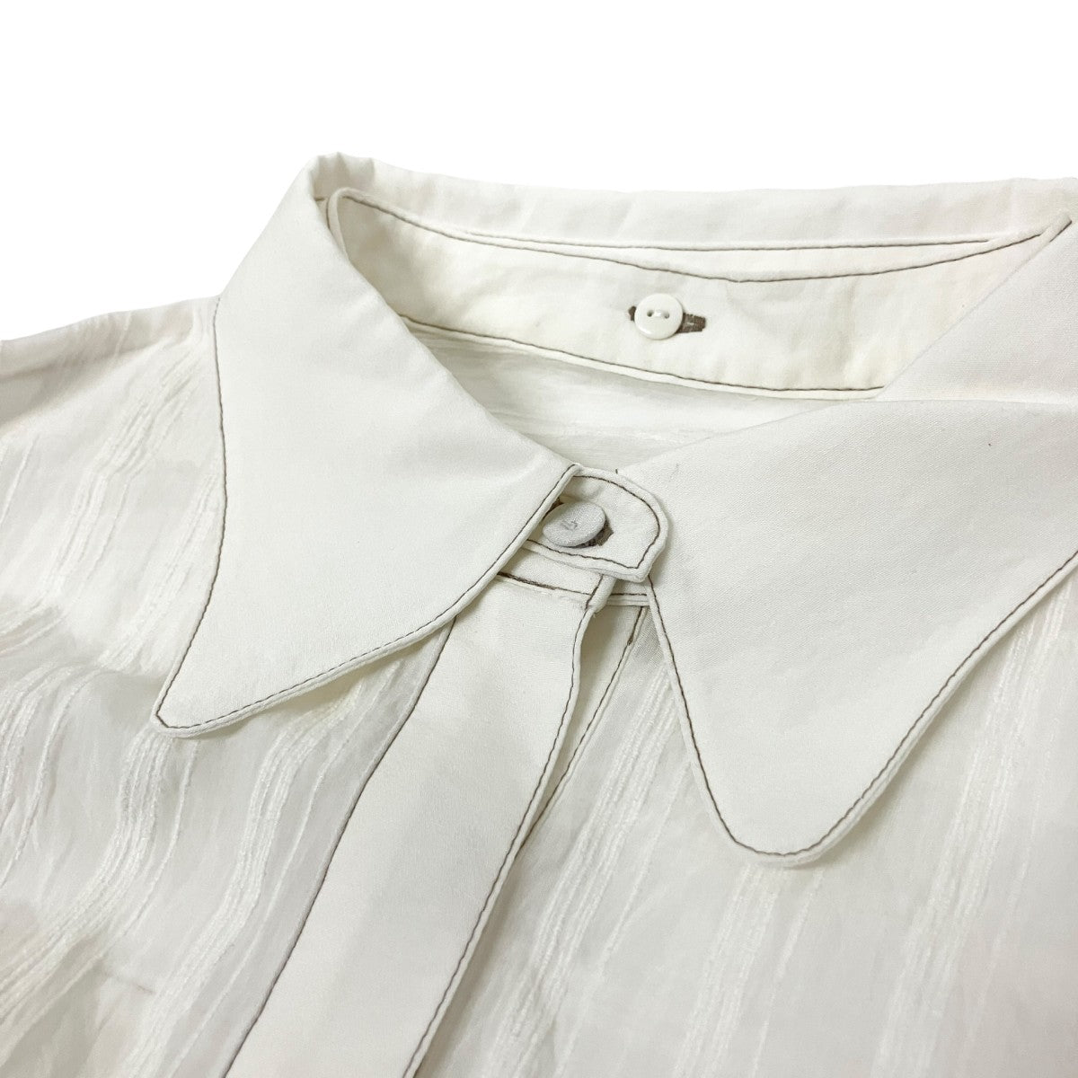 Sheerstripe Shirts Dressシャツワンピース12120311