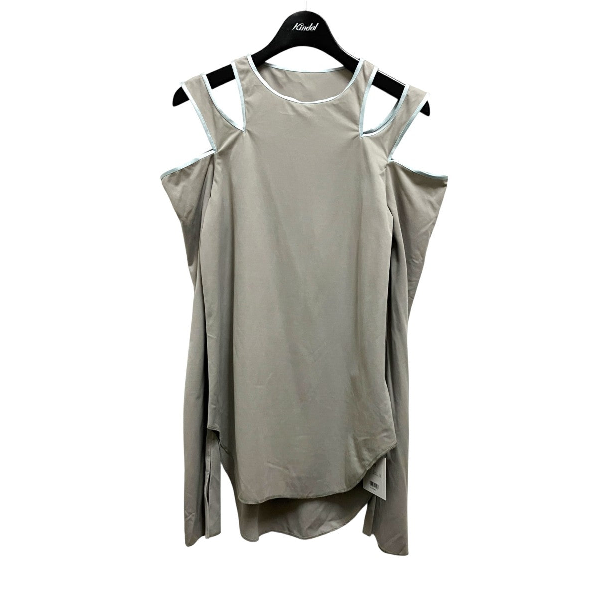 FIBRIL SATIN JERSEY NOTCH DESIGN TOPSオフショルデザインカットソー0586TM0589P