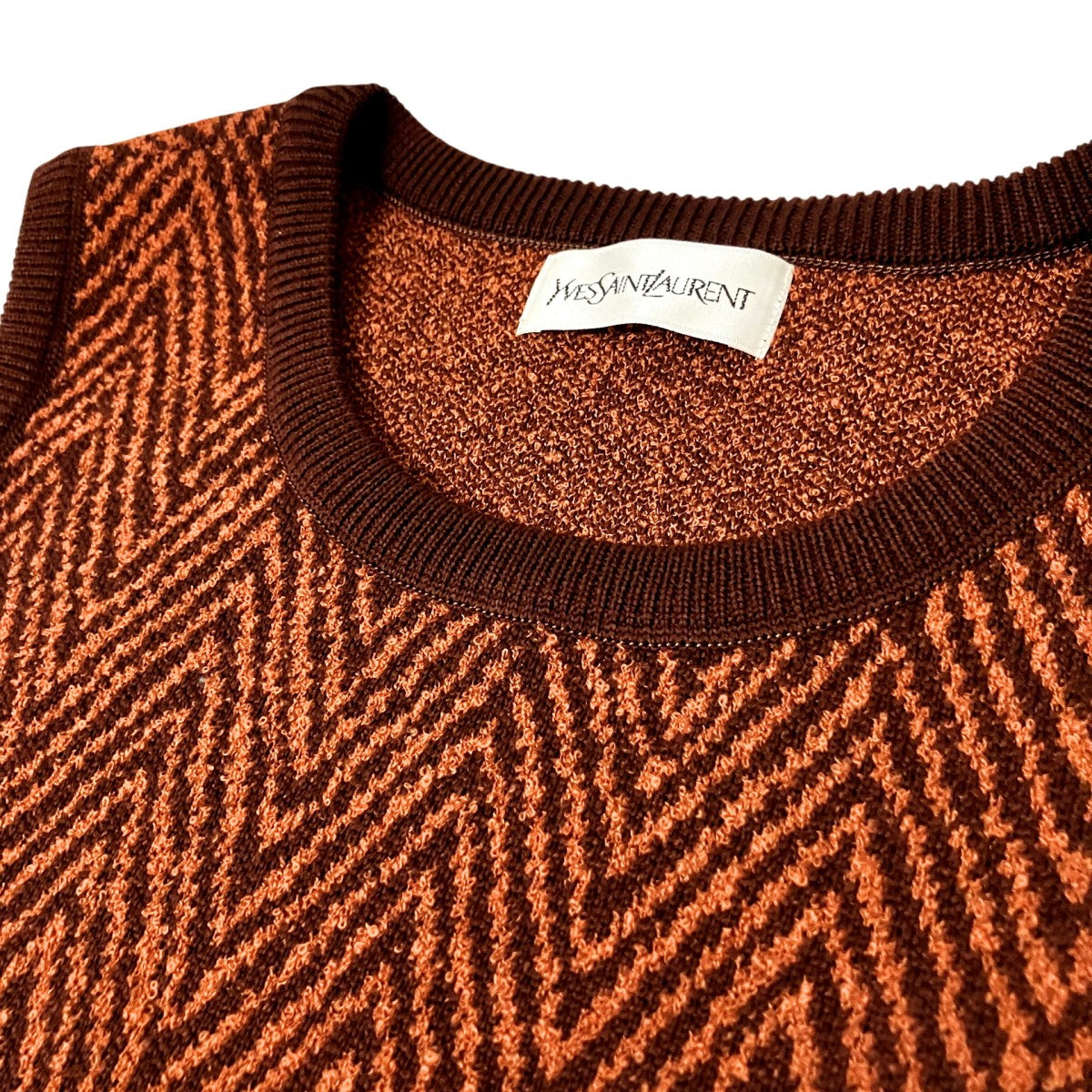 Yves Saint Laurent ノースリーブニットワンピースWQ37 607 古着・中古-4枚目のアイテム画像