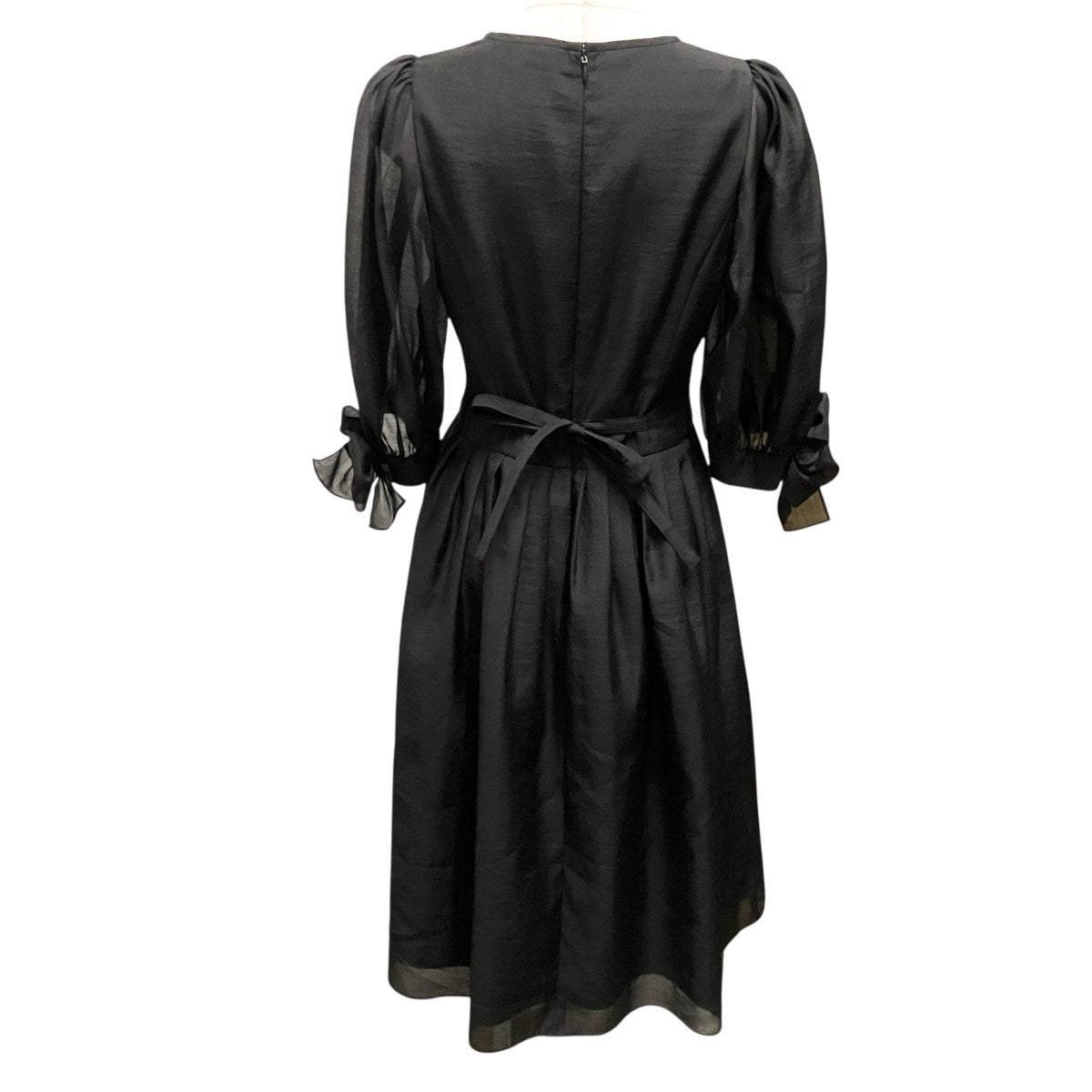 は*ん様 M'S GRACY ブラック 40 美品 M'S GRACY(エムズグレィシー) バックリボンワンピースTD 411305 TD