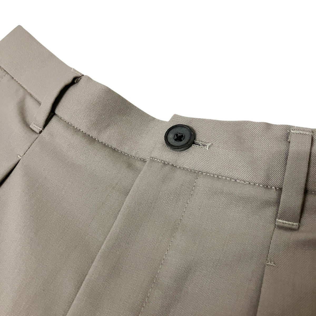 NISHIKAWA KEORI Wool Mix Gabardine Prime Wide One-Tuck Wide Pantsワイドパンツ11241461217