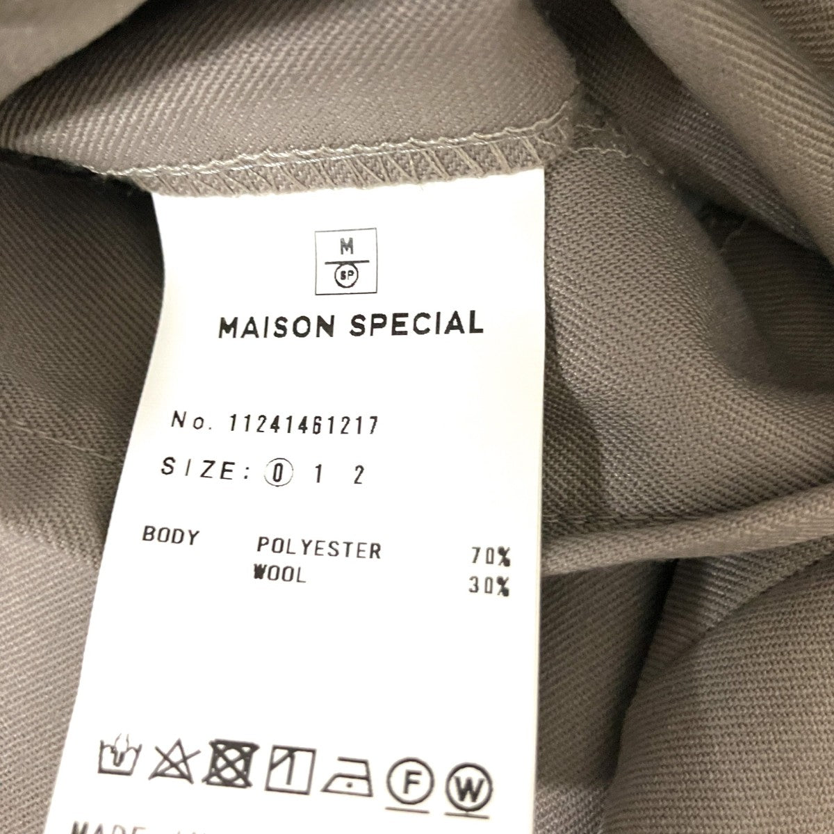 NISHIKAWA KEORI Wool Mix Gabardine Prime Wide One-Tuck Wide Pantsワイドパンツ11241461217
