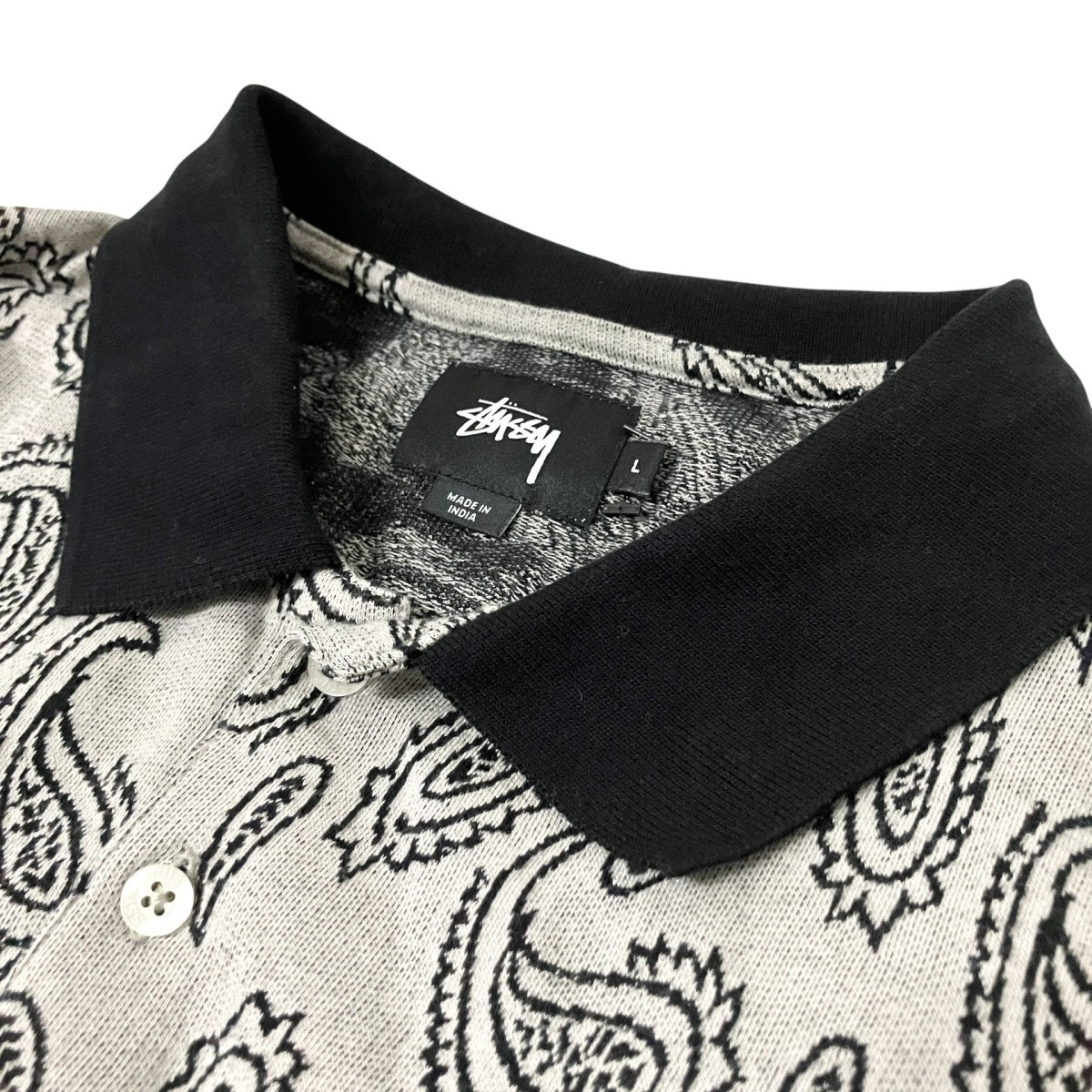 Paisley Jacquard半袖ポロシャツ114909