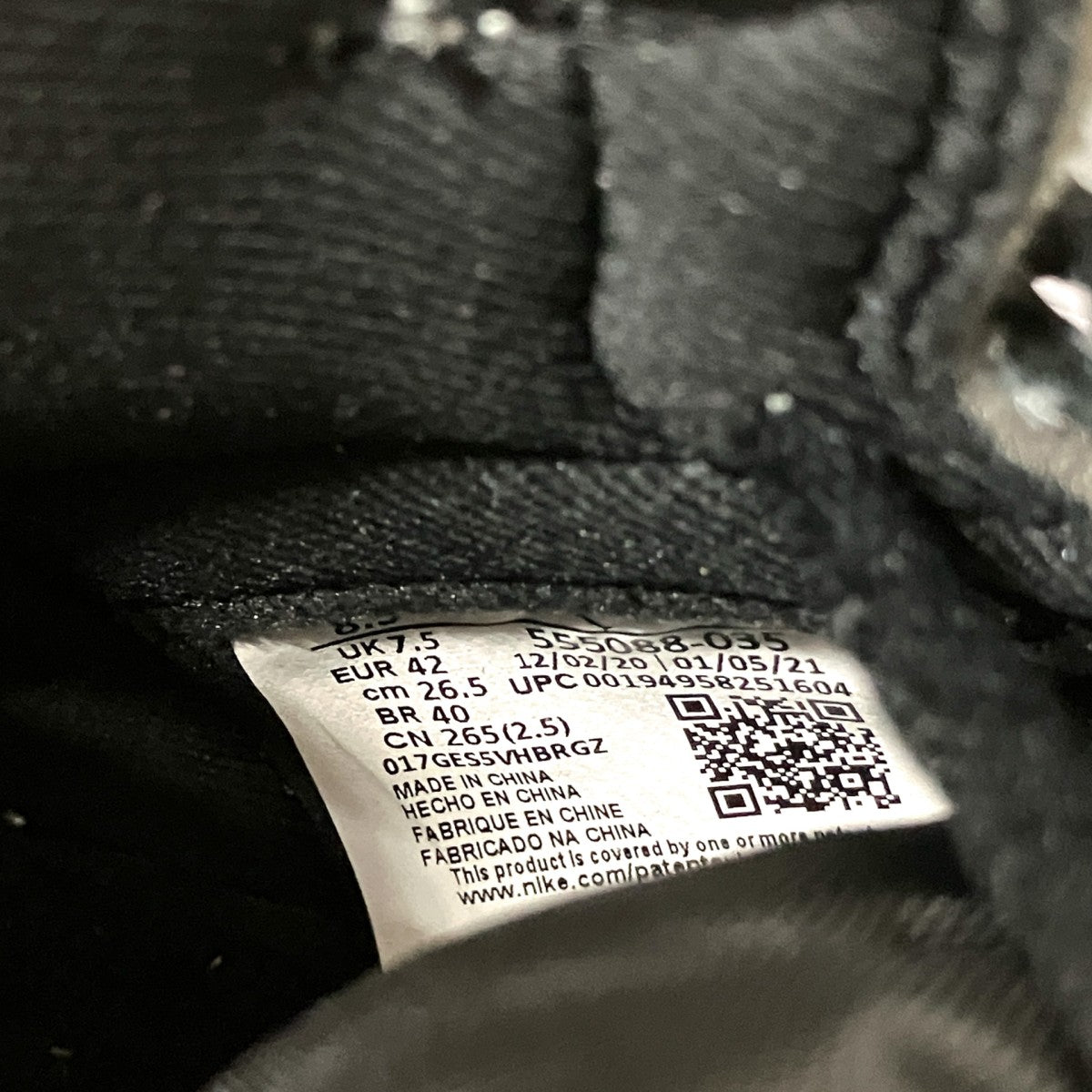 NIKE AIR JORDAN 1 RETRO HIGH OGハイカットスニーカー555088 035 古着・中古-6枚目のアイテム画像
