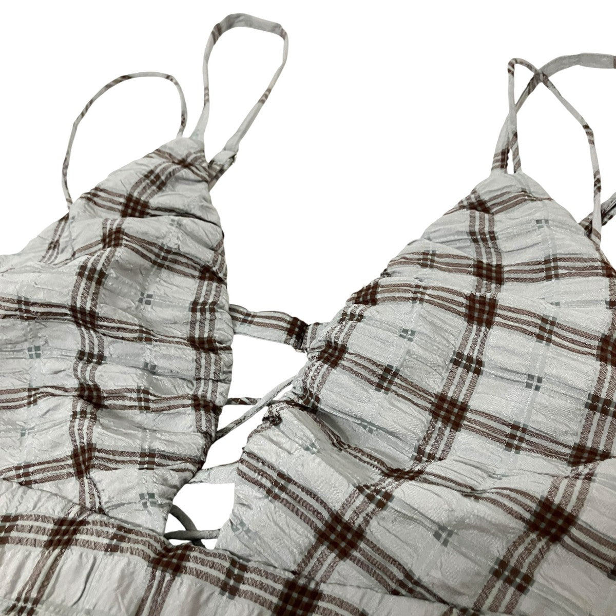 UNEVENNESS CHECK TUNIC TOPチェックキャミソール0126104610770