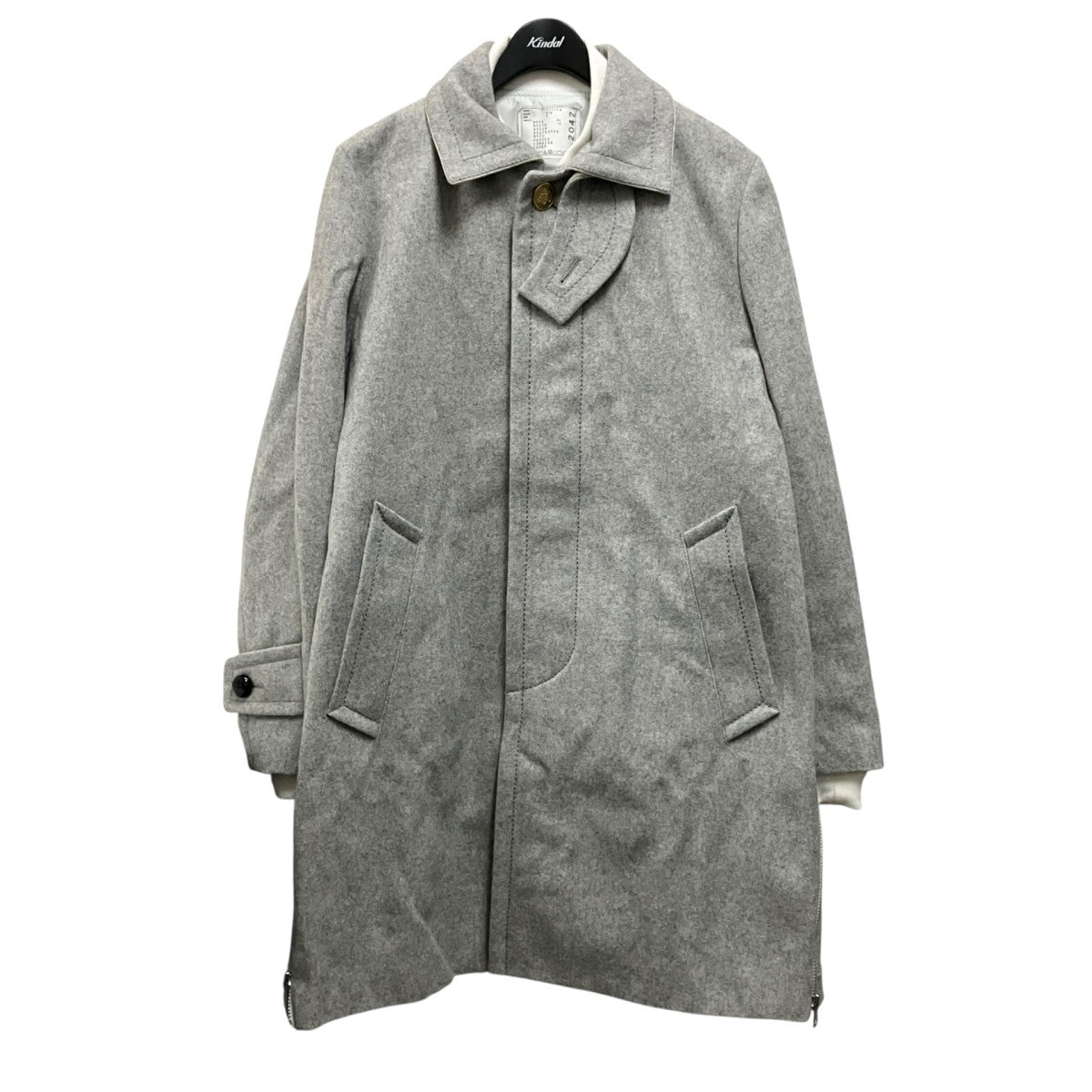 sacai Docking Melton Stain Collar Coatドッキングコート19 02042M 古着・中古-1枚目のアイテム画像