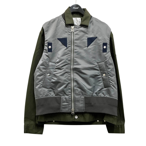 sacai(サカイ) Nylon Twill Mix Blousonレイヤードジャケット22 02825M