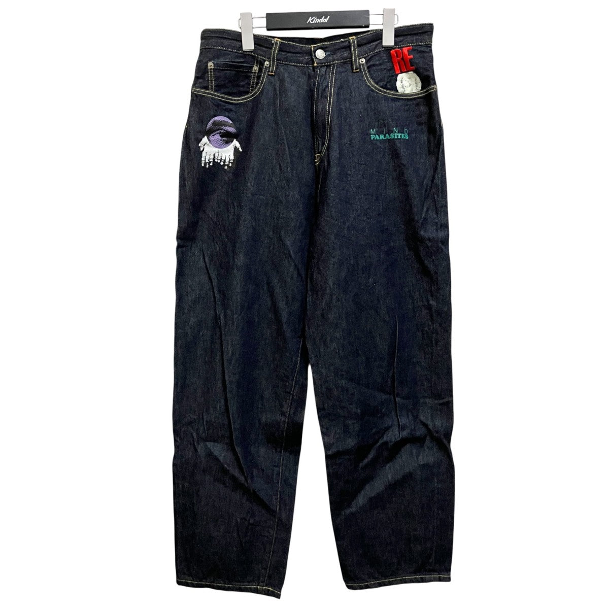 UNDERCOVER 26SSモチーフコラージュリジッドワイドデニムパンツUP1F4508 古着・中古-1枚目のアイテム画像
