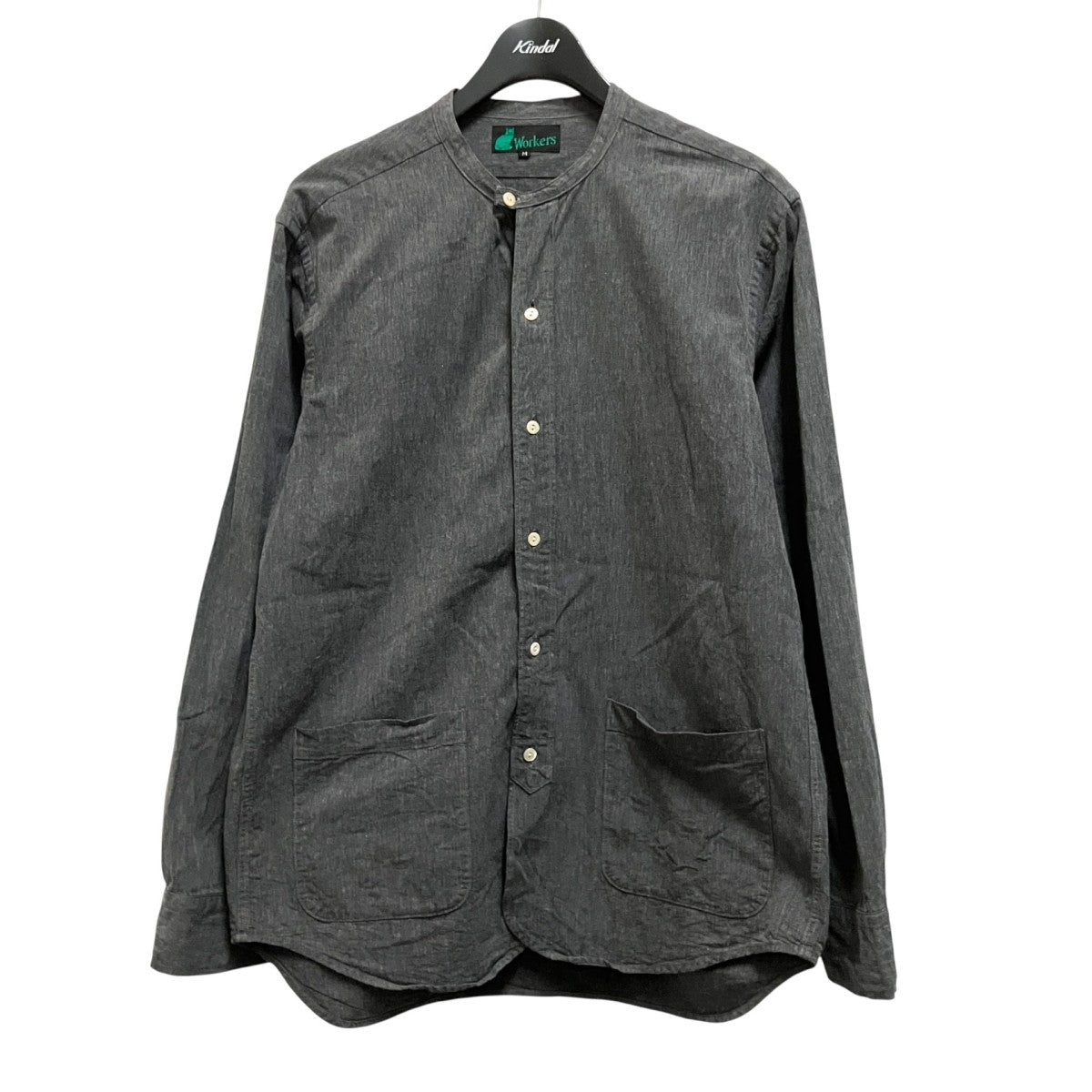WORKERS バンドカラーシャツ 古着・中古-1枚目のアイテム画像