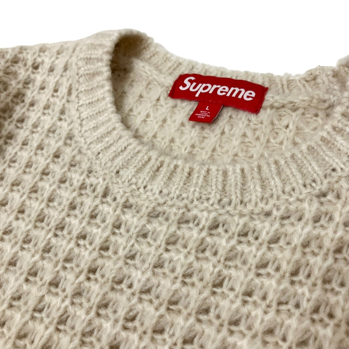 Small Box Waffle Sweaterワッフルニット