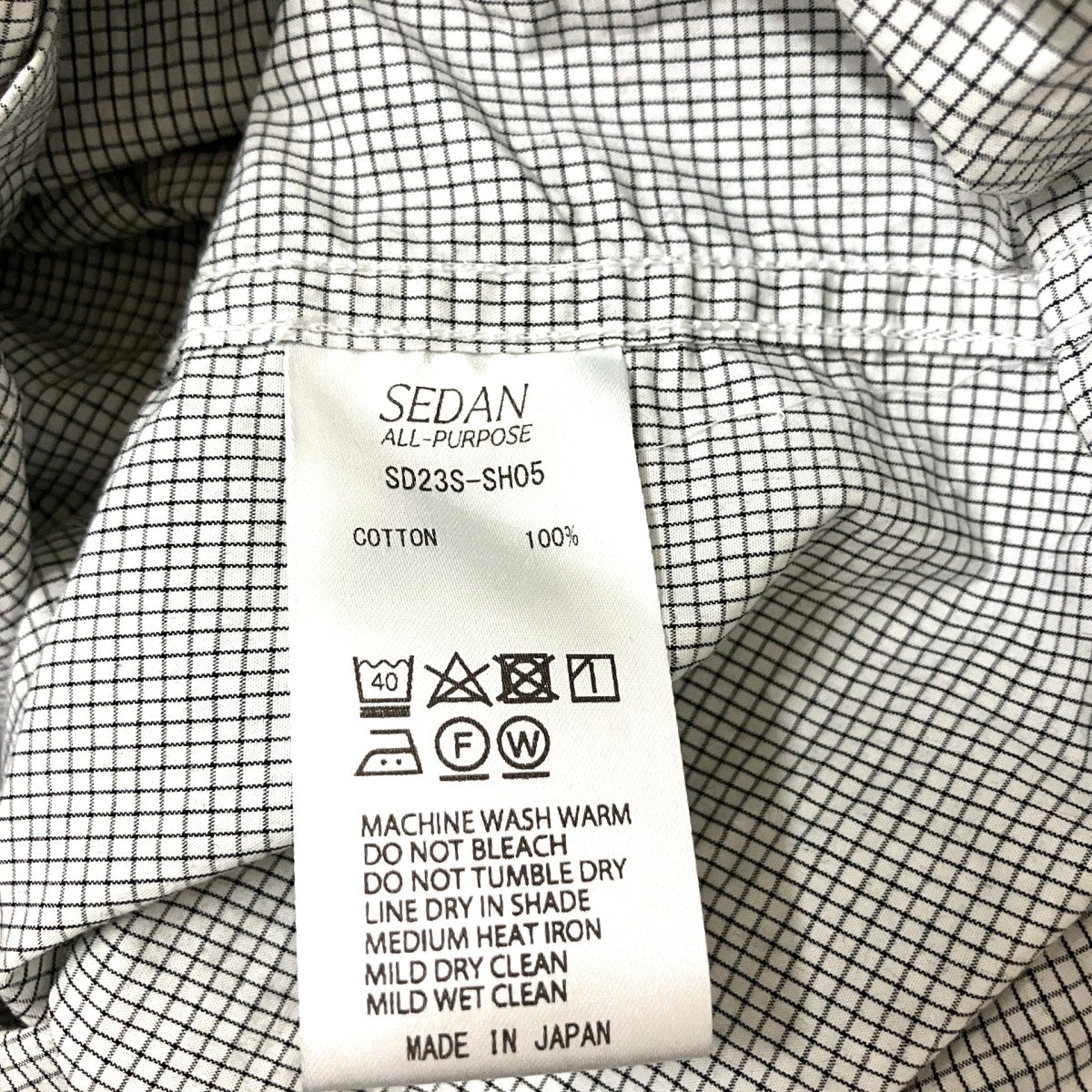 SEDAN ALL-PURPOSE チェックシャツSD23S SH05 古着・中古-6枚目のアイテム画像
