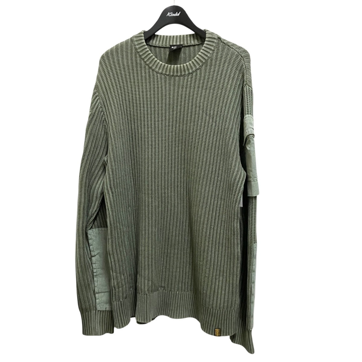 WOVEN MIX WASHED R KNITウォッシュド加工ニット