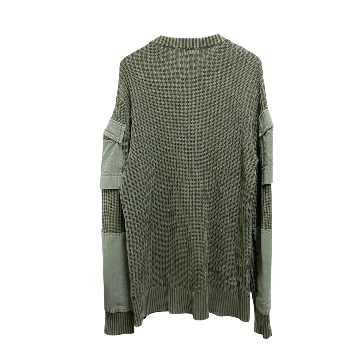 WOVEN MIX WASHED R KNITウォッシュド加工ニット