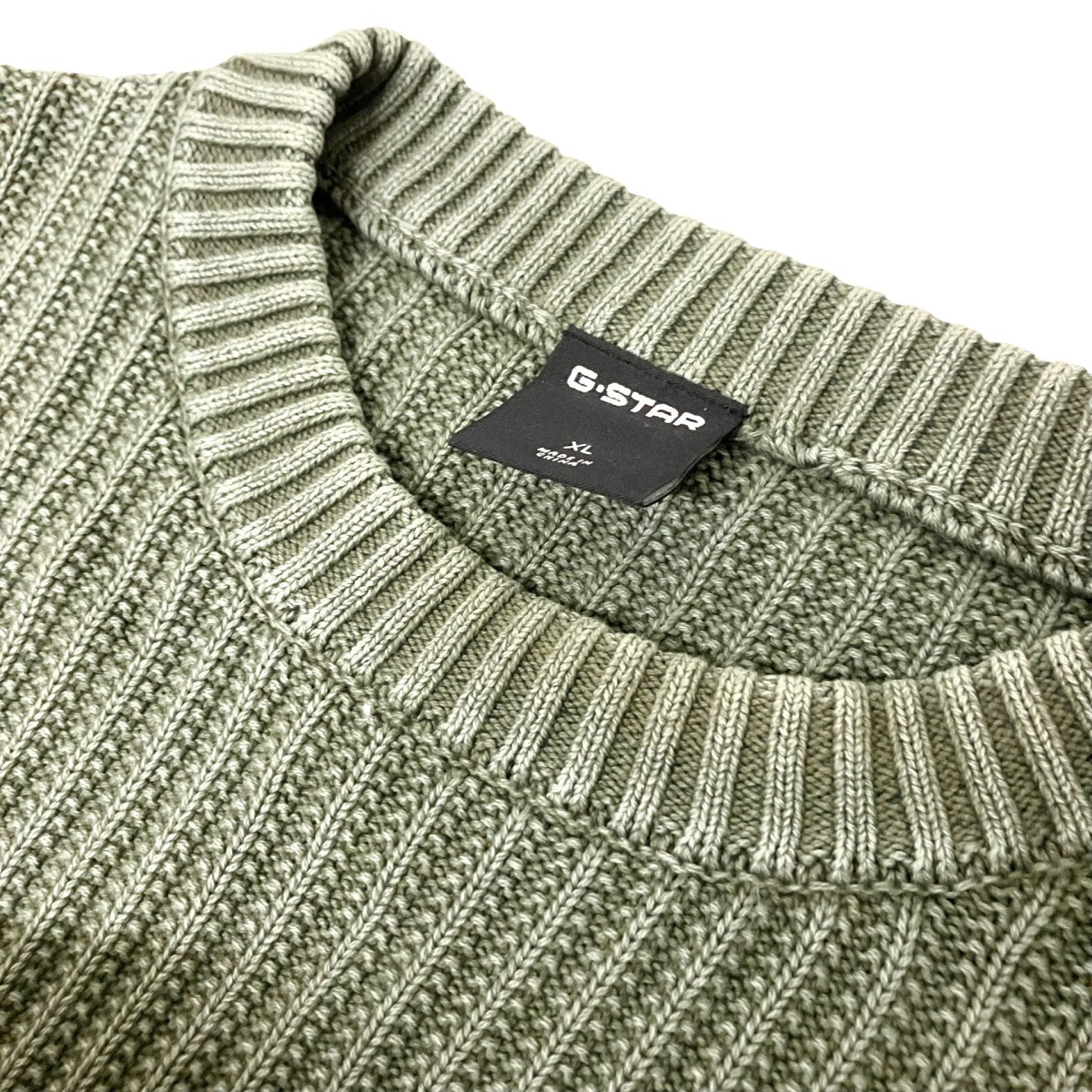 WOVEN MIX WASHED R KNITウォッシュド加工ニット