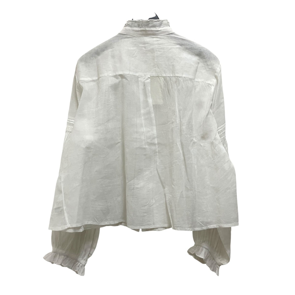 sheer starched cotton lace frilled blouseフリルブラウス4261 114