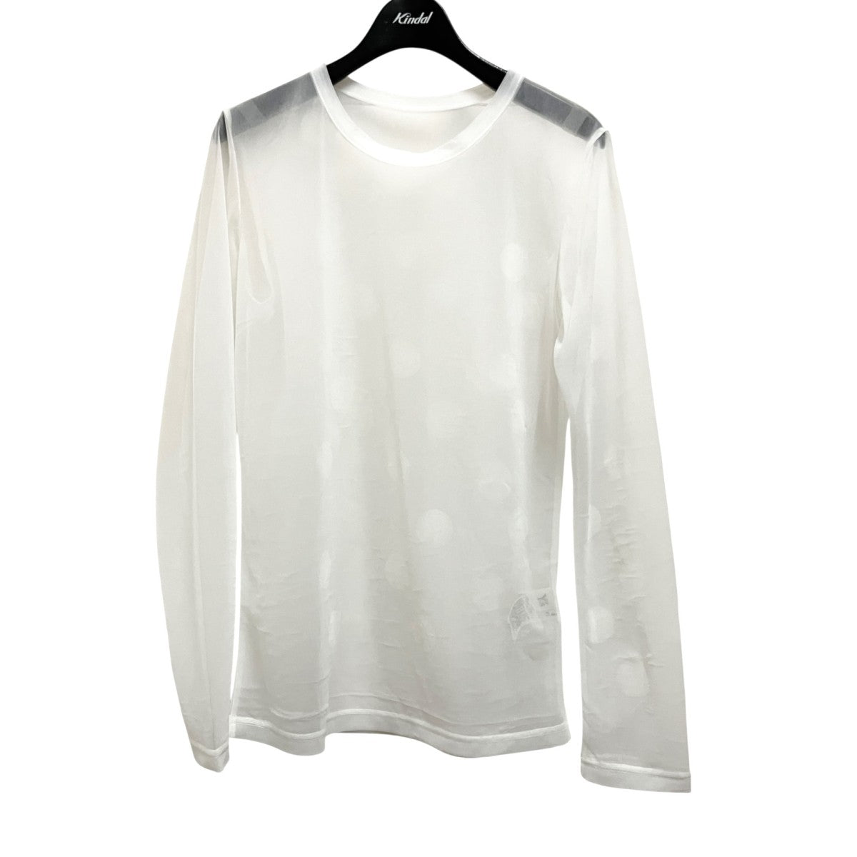GAUZE JERSEY DOT PRINT ROUND NECK LONG SLEEVE Tシアー長袖カットソーYT T14 674