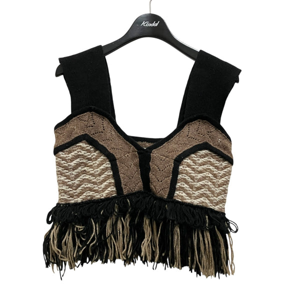 TODAYFUL(トゥデイフル) Jacquard Fringe Bustierニットビスチェ