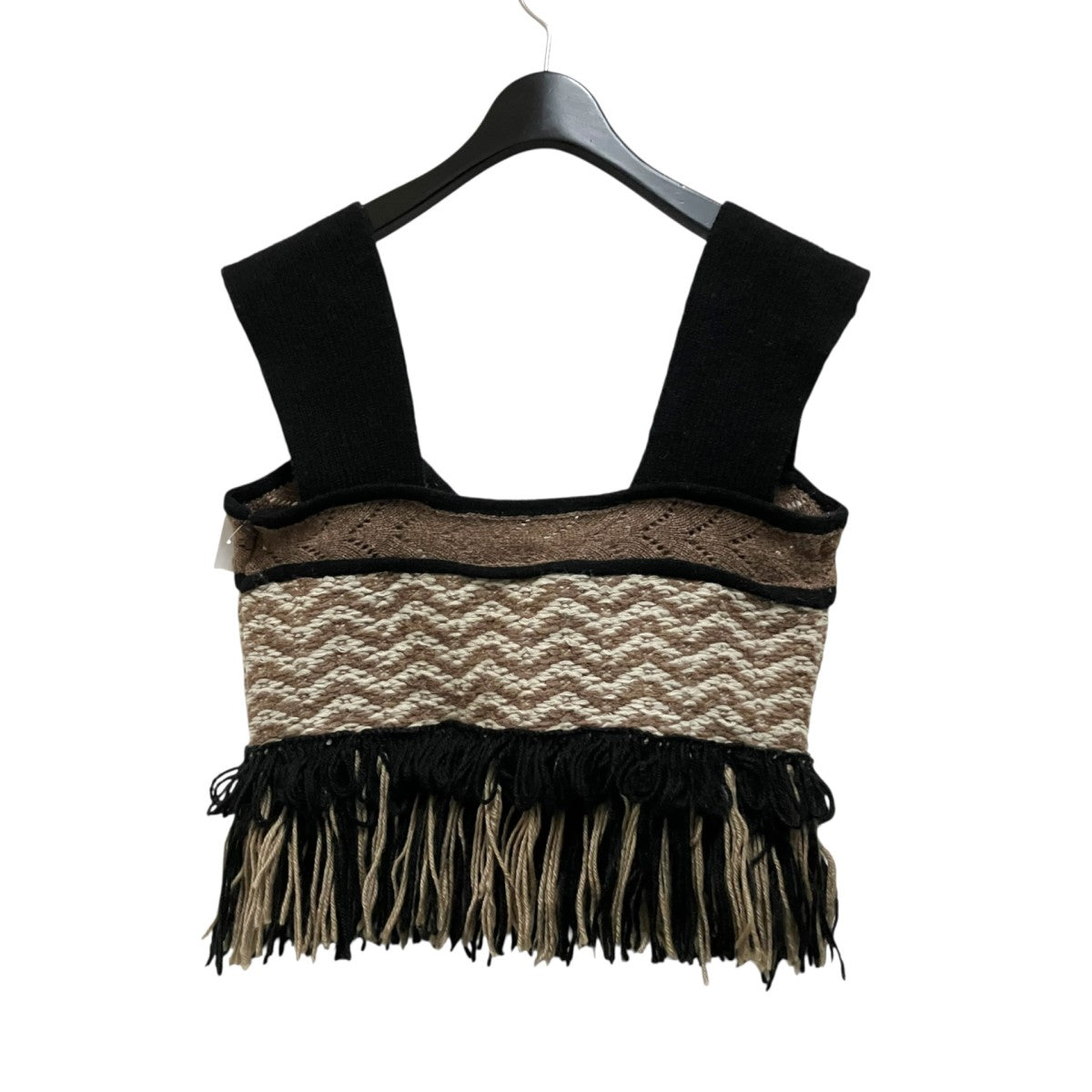 Jacquard Fringe Bustierニットビスチェ12020531