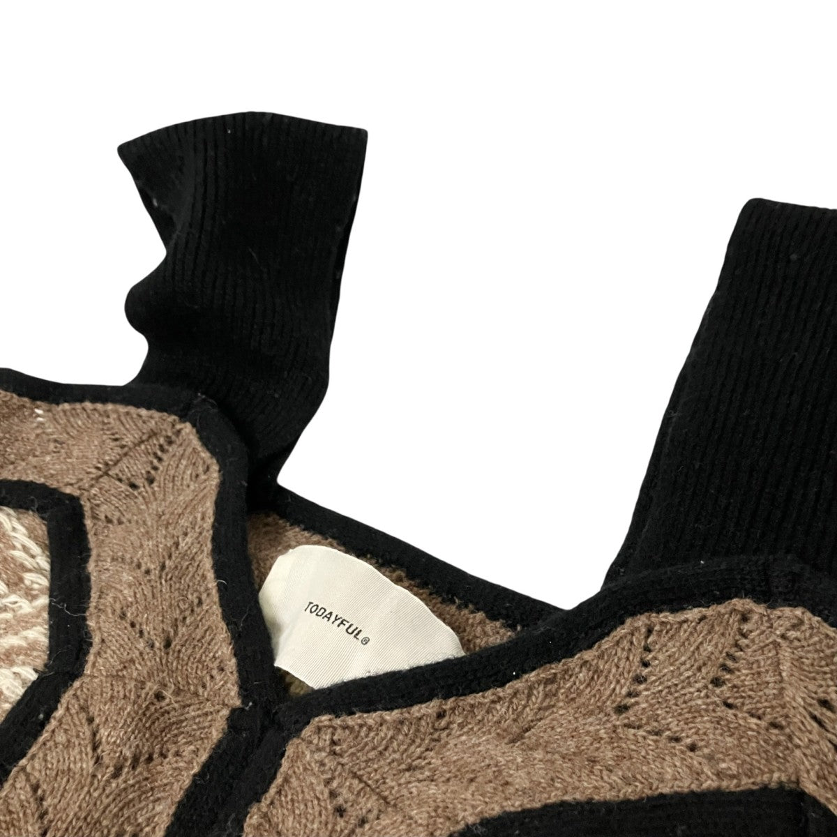 Jacquard Fringe Bustierニットビスチェ12020531