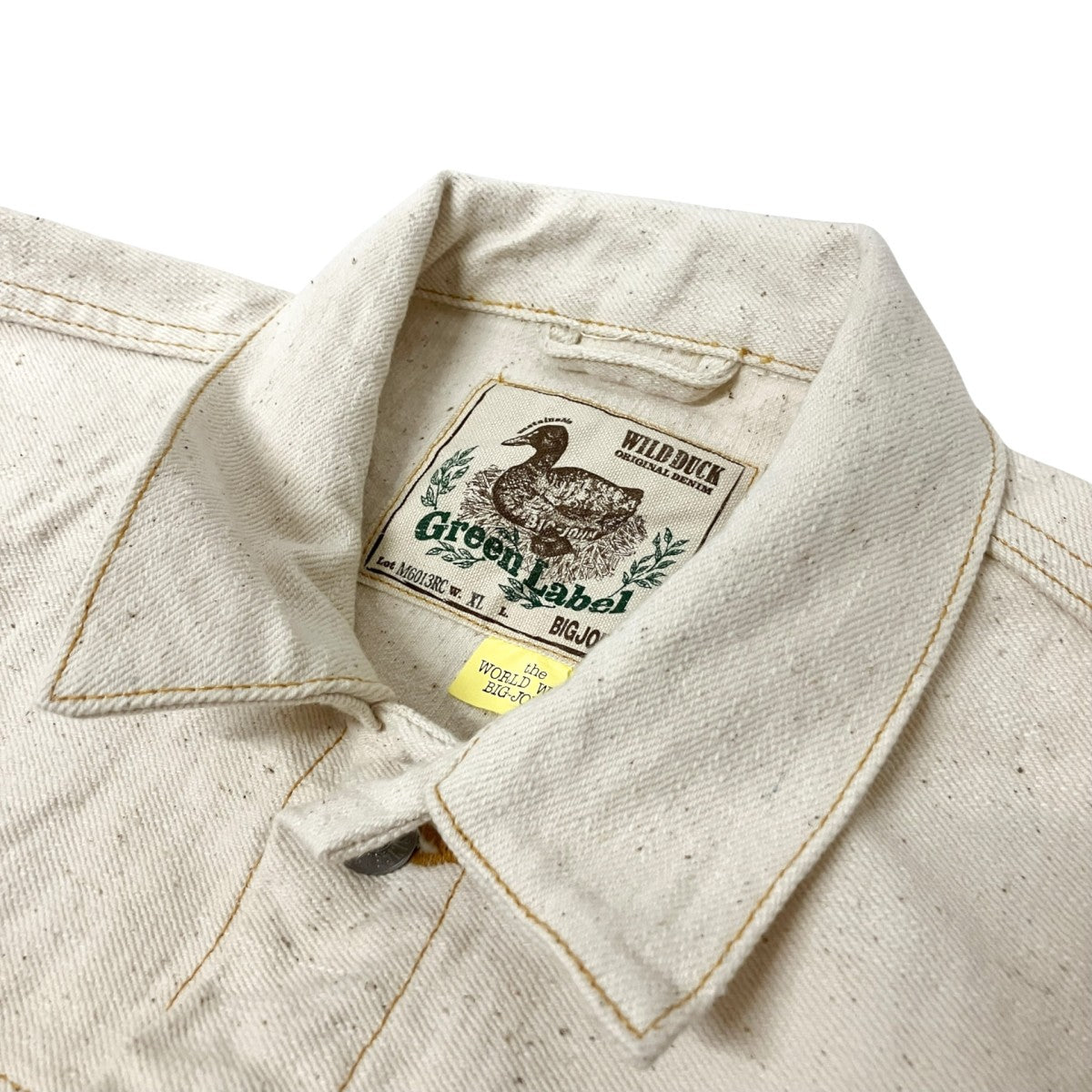 GR LABEL WILD DUCK JACKET NaturalデニムジャケットM6013RC