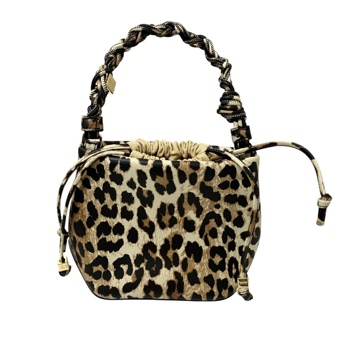 BOU BUCKET BAG PRINTレオパードショルダーバッグ