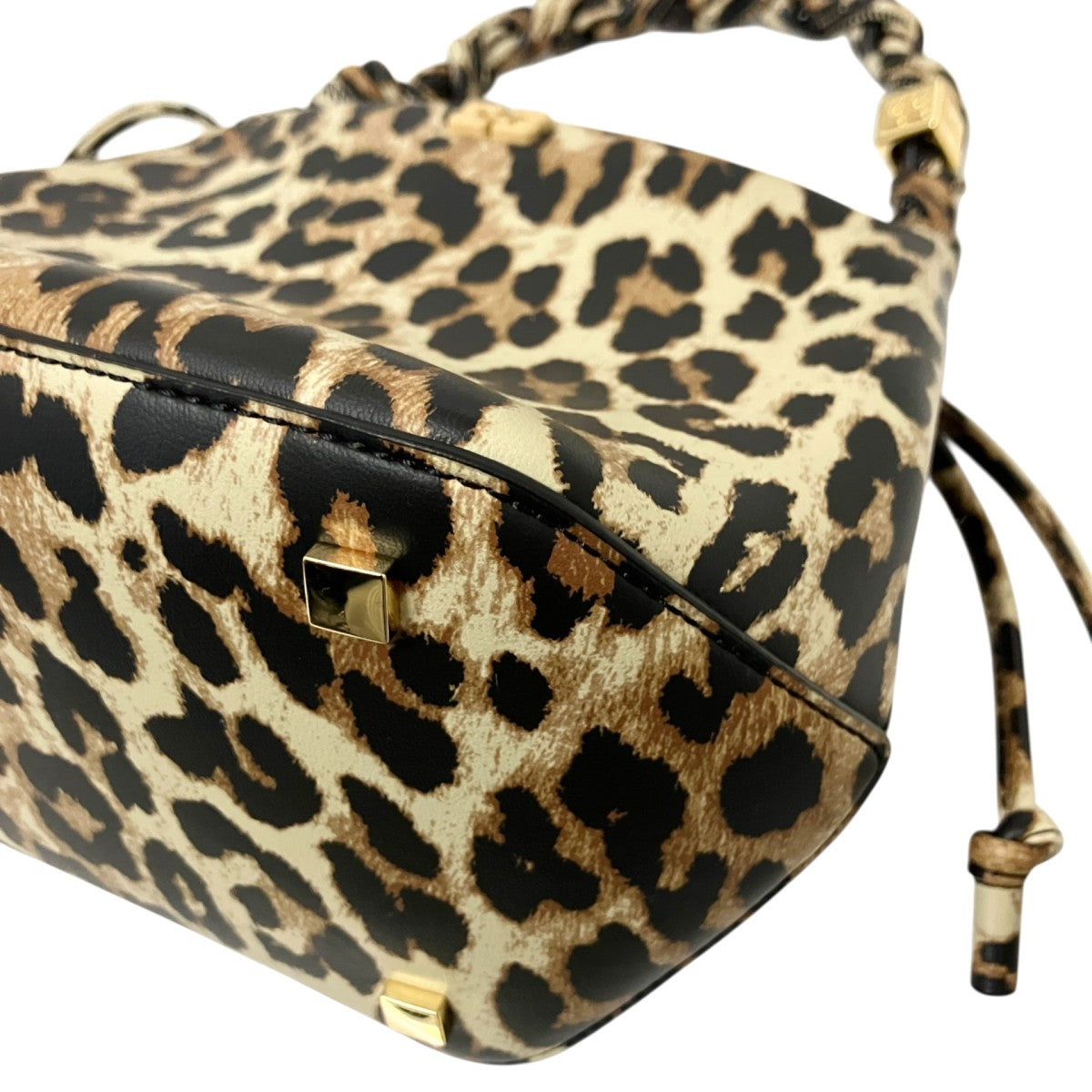 BOU BUCKET BAG PRINTレオパードショルダーバッグ