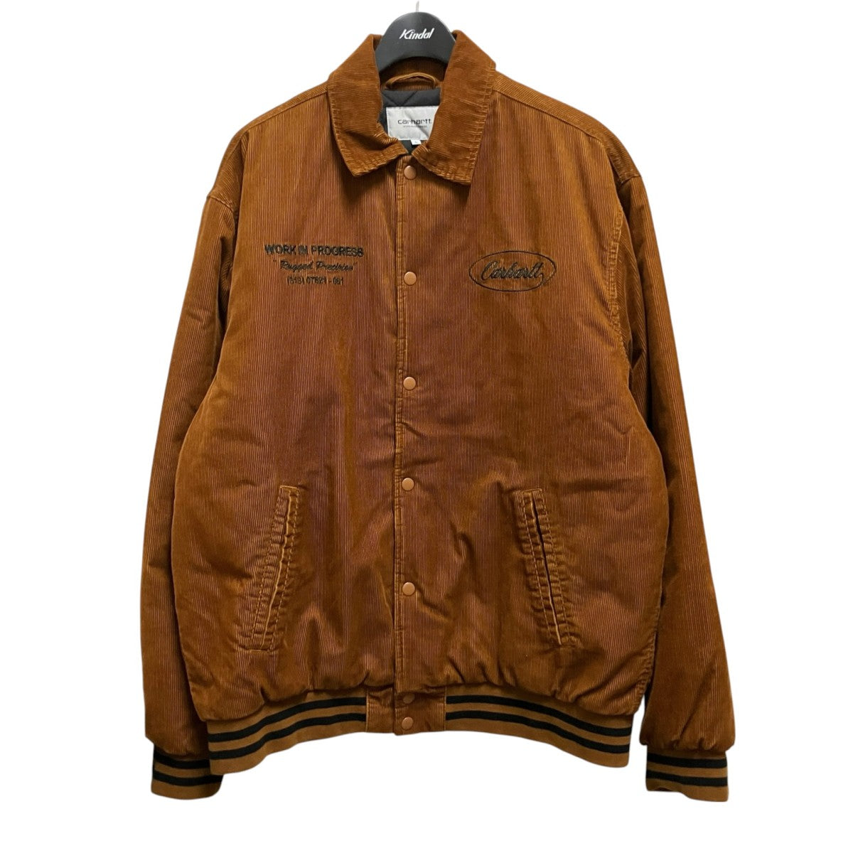 CarHartt RUGGED LETTERMAN JACKET中綿ジャケットI032436 古着・中古-1枚目のアイテム画像