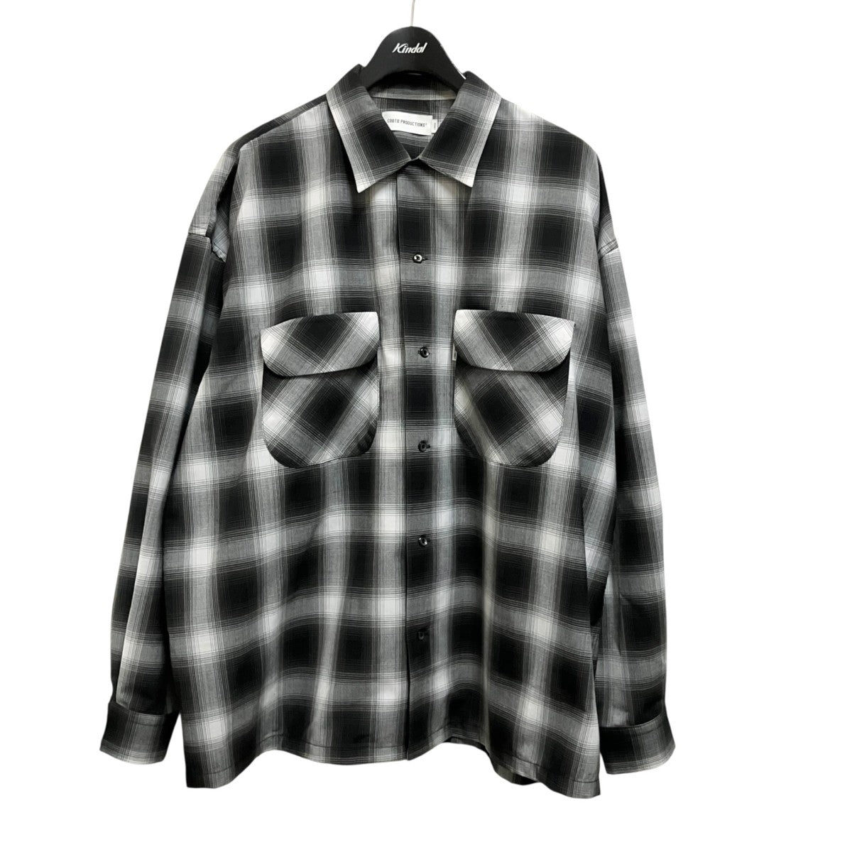 CHECK T／W Open Collar L／S Shirtチェックシャツ