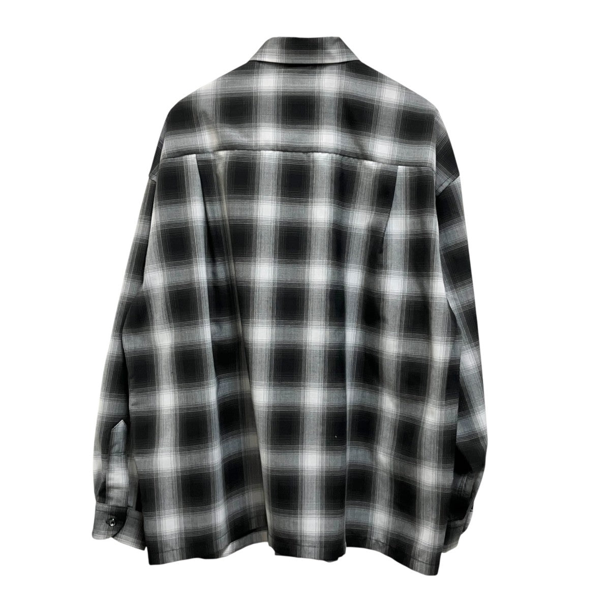 CHECK T／W Open Collar L／S Shirtチェックシャツ